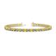 1 - Cliona 3.6 mm Yellow Sapphire and Diamond Eternity Tennis Bracelet 
