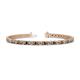 1 - Cliona 3.6 mm Smoky Quartz and Diamond Eternity Tennis Bracelet 