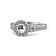1 - Kallista Signature Semi Mount Halo Engagement Ring 