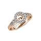 4 - Kallista Signature Semi Mount Halo Engagement Ring 