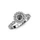 4 - Aelan Signature Semi Mount Floral Halo Engagement Ring 