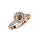 4 - Aelan Signature Semi Mount Floral Halo Engagement Ring 