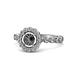 1 - Aelan Signature Semi Mount Floral Halo Engagement Ring 