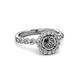 3 - Aelan Signature Semi Mount Floral Halo Engagement Ring 
