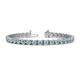 1 - Cliona 4.10 mm Aquamarine Eternity Tennis Bracelet 