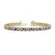 1 - Cliona 4.10 mm Tanzanite and Diamond Eternity Tennis Bracelet 