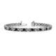 1 - Cliona 4.10 mm Black and White Diamond Eternity Tennis Bracelet 