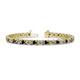 1 - Cliona 4.10 mm Black and White Diamond Eternity Tennis Bracelet 