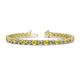 1 - Cliona 4.10 mm Yellow Sapphire and Diamond Eternity Tennis Bracelet 