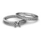 2 - Janina Classic Semi Mount Solitaire Bridal Set Ring 