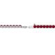 2 - Leslie 2.70 mm Ruby Eternity Tennis Bracelet 