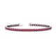 1 - Leslie 2.90 mm Round Ruby Eternity Tennis Bracelet 