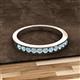 2 - Kathiryn 2.30 mm Aquamarine 11 Stone Wedding Band 