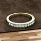 2 - Kathiryn 2.30 mm Aquamarine 11 Stone Wedding Band 