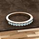 2 - Kathiryn 2.30 mm Aquamarine 11 Stone Wedding Band 