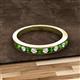 2 - Kathiryn 2.30 mm Green Garnet and Diamond 11 Stone Wedding Band 