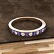 2 - Kathiryn 2.30 mm Iolite and Diamond 11 Stone Wedding Band 