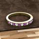 2 - Kathiryn 2.30 mm Amethyst and Diamond 11 Stone Wedding Band 