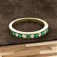 2 - Kathiryn 2.30 mm Emerald and Diamond 11 Stone Wedding Band 