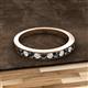 2 - Kathiryn 2.30 mm Black and White Diamond 11 Stone Wedding Band 