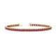 1 - Leslie 3.40 mm Ruby Eternity Tennis Bracelet 