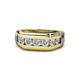 1 - Brad Round Diamond 7 Stone Men Wedding Ring