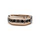 1 - Brad Round Black Diamond 7 Stone Men Wedding Ring