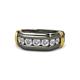 1 - Brad Diamond 7 Stone Men Wedding Ring 