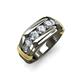 4 - Brad Diamond 7 Stone Men Wedding Ring 