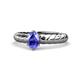 1 - Eudora Classic 7x5 mm Oval Shape Tanzanite Solitaire Engagement Ring 