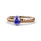 1 - Eudora Classic 7x5 mm Oval Shape Tanzanite Solitaire Engagement Ring 