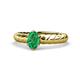 1 - Eudora Classic 7x5 mm Oval Shape Emerald Solitaire Engagement Ring 