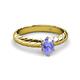 2 - Eudora Classic 7x5 mm Oval Shape Tanzanite Solitaire Engagement Ring 