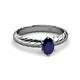 2 - Eudora Classic 7x5 mm Oval Shape Blue Sapphire Solitaire Engagement Ring 