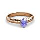 2 - Eudora Classic 7x5 mm Oval Shape Tanzanite Solitaire Engagement Ring 