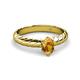 2 - Eudora Classic 7x5 mm Oval Shape Citrine Solitaire Engagement Ring 