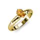 3 - Eudora Classic 7x5 mm Oval Shape Citrine Solitaire Engagement Ring 