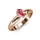 3 - Eudora Classic 7x5 mm Oval Shape Pink Tourmaline Solitaire Engagement Ring 