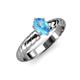 3 - Eudora Classic 7x5 mm Oval Shape Blue Topaz Solitaire Engagement Ring 