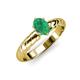 3 - Eudora Classic 7x5 mm Oval Shape Emerald Solitaire Engagement Ring 