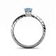 4 - Eudora Classic 7x5 mm Oval Shape Blue Topaz Solitaire Engagement Ring 