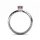 4 - Eudora Classic 7x5 mm Oval Shape Rhodolite Garnet Solitaire Engagement Ring 