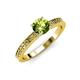 4 - Janina Classic Peridot Solitaire Engagement Ring 