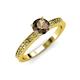4 - Janina Classic Smoky Quartz Solitaire Engagement Ring 