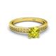 3 - Janina Classic Yellow Diamond Solitaire Engagement Ring 