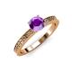4 - Janina Classic Amethyst Solitaire Engagement Ring 