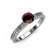 4 - Janina Classic Red Garnet Solitaire Engagement Ring 