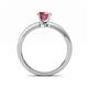 5 - Janina Classic Rhodolite Garnet Solitaire Engagement Ring 