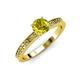 4 - Janina Classic Yellow Diamond Solitaire Engagement Ring 