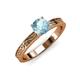 3 - Cael Classic 6.50 mm Round Aquamarine Solitaire Engagement Ring 